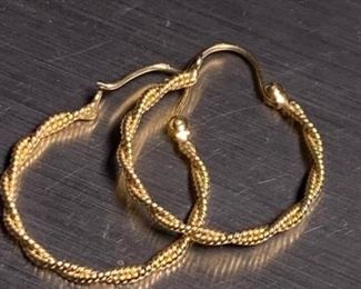 417 14k Gold Hoop Earrings
