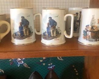 Norman Rockwell mugs