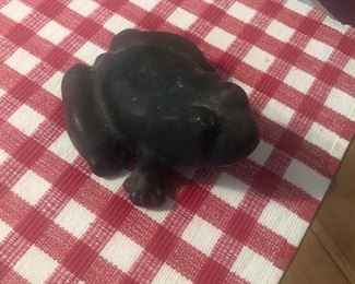 Iron frog door stop