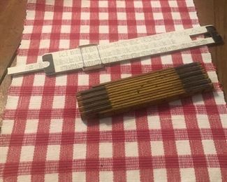 Wood folding ruler
