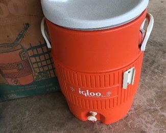 Orange Igloo cooler in org Box