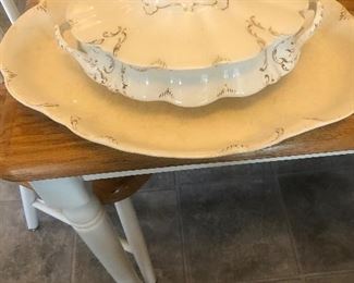China casserole dish and platter