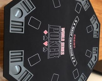Poker felt table top with case - never used