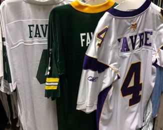 MANY Brett Favre jerseys; some brand new