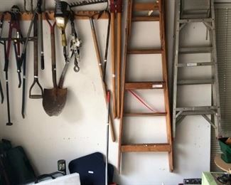 Ladders and yard tools
