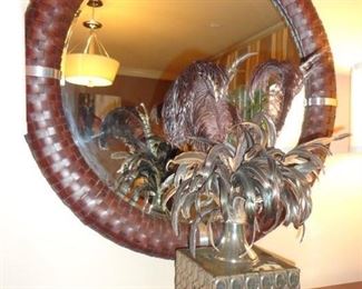 Round Mirror 38" Across