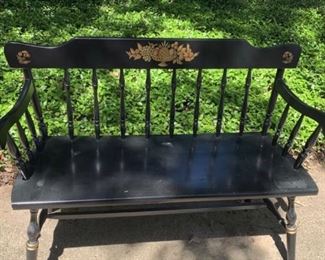 Early American Farmhouse Bench. Excellent craftsmanship, no damage. Ready to go or easily customize to your taste. Surfaces ready for paint; no prep needed.