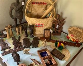 Authentic African, Indian and Honduran curios.