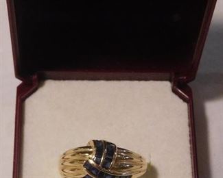 14 k Sapphire Ring 