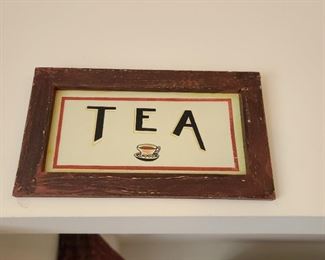 Tea & Coffee signs...10.5" x 6"