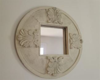 French scroll mirror,,12" diameter