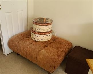 Brocade ottoman...39" wide x 27" deep