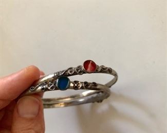 $60 2 Mexico sterling bangles 