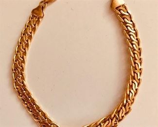 $ 195 14 K Gold chain link bracelet