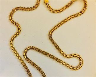 $45 Yellow gold color STERLING silver necklace marked "925" Made in Italy