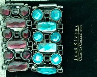 $20 Lot of Two Joan Rivers colorful  chunky bracelets NIB 