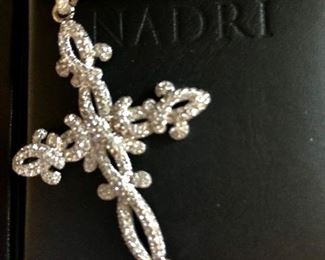 $25  Nadri Cross pendant necklace  New in Box