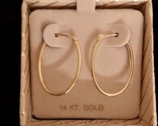 $40 14 K Gold hoop earrings
