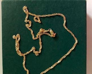 $135 Delicate 14K Gold chain necklace