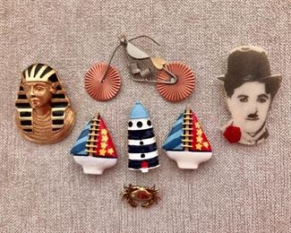 $35 4 pins and 3 nautical button covers 