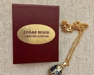 $30 Edgar Berebi Egg necklace pendant on chain in original box