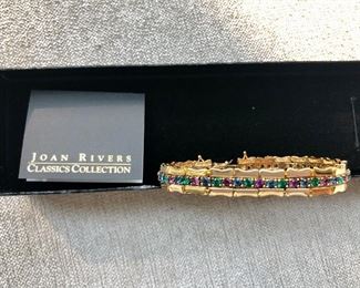 $30 Joan Rivers interchangeable tourmaline bracelet New in Box