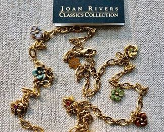 $35 Joan Rivers pendant and pansy necklace New in Box