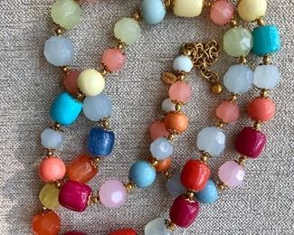 #20 Detail Joan Rivers multi colored necklace
