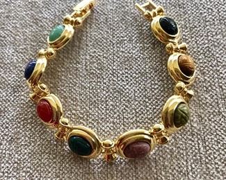 $25 Scarab gold tone bracelet 
