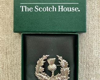 $15 Scotch House thistle pin  in original box