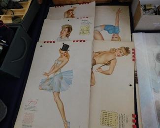 Vintage 1940 Varga calendars