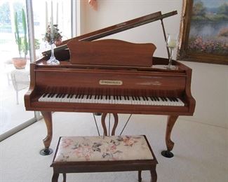 High polish walnut purchased in 1992 Zimmerman Baby Grand Piano