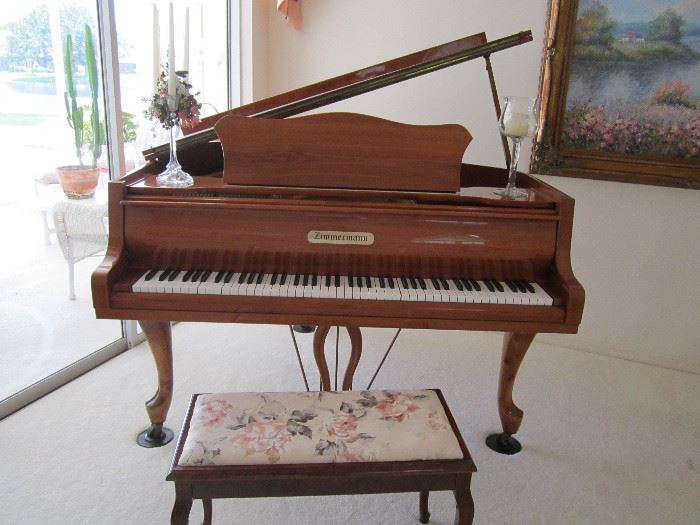 Zimmerman Baby Grand Piano 1992 Suntree starts on 7/10/2020