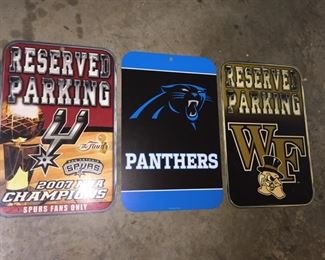 Athletic Fan Parking Signs