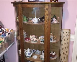 Dome Display Cabinet, Collectible Teapots