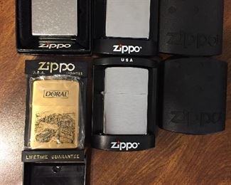 Assorted Zippo Lighters(Doral Tobaccoville, N.C. Zippo)