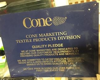 Cone Mills Quality Pledge Plaques