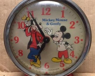 Bradley Mickey Mouse and Goofy Alarm Clock(Working)