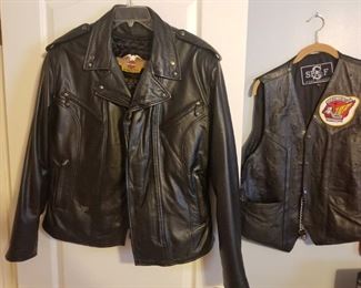 Harley coat and vest