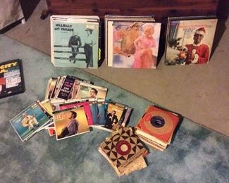 Vintage 45s and Lps. A lot of vintage country. And Elvis