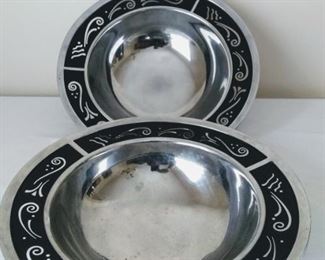 Lenox Glass and metal serving bowls