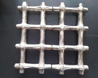 Vintage silver plated trivets