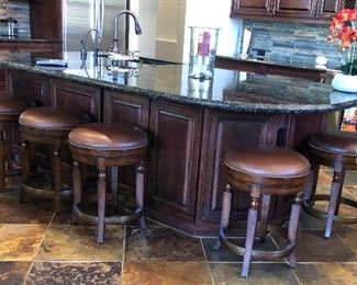Artistica Bar Stools w Nailhead Accent