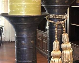 Oversized Metal Candle Holders s/3
