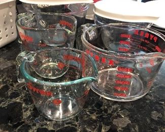 Pyrex Measuring Bowls and Pampered Chef
