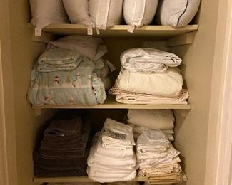 Nice linens, pillows and towels.