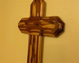 Wooden cross.