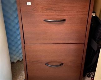 Rolling file cabinet.