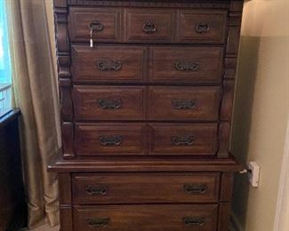 Solid chest of drawers.