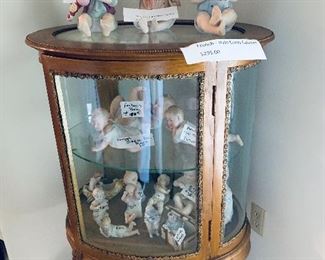  French curio and baby piano bisque figurines